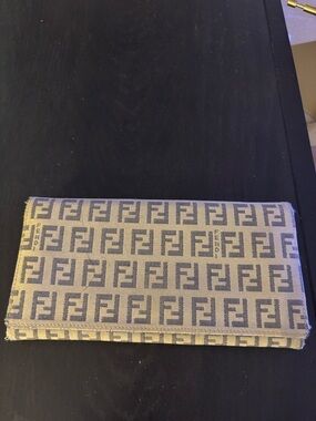 Fendi Black Leather Continental Wallet